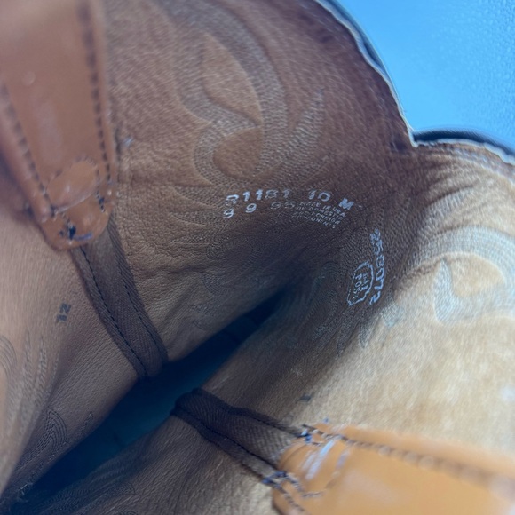 Vintage Dan Post Brown Leather Western Cowboy Boots USA Made size 10 M - Picture 7 of 8